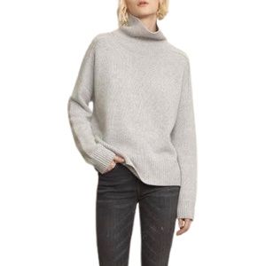 Lou & Grey wool knit mock neck boxy sweater top
